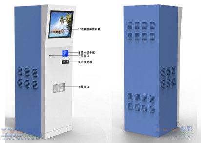 Freestanding Waterproof Self Ordering Kiosk Touch Screen Infor With Ticketing Printing
