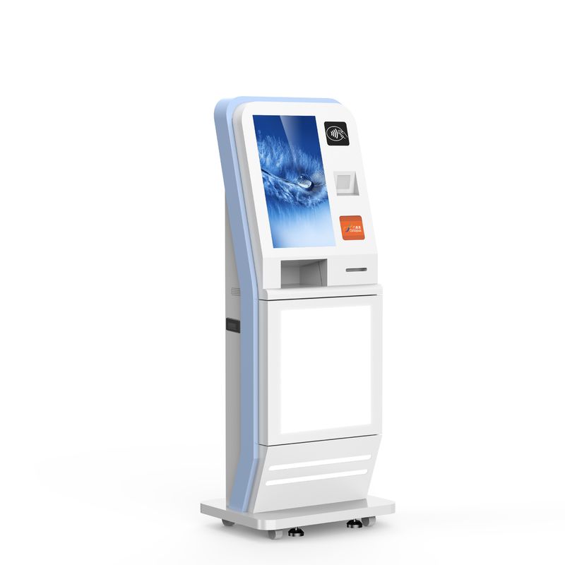 Hotel Guest Check In And Check Out Kiosk With Passport Scanner Card Dispenser
