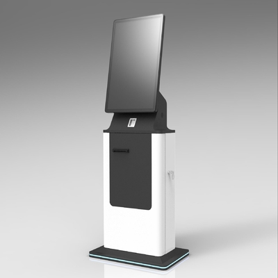 Indoor Hotel Touch Self Service Check In Kiosks With Passport Scanner RFID Card Dispenser