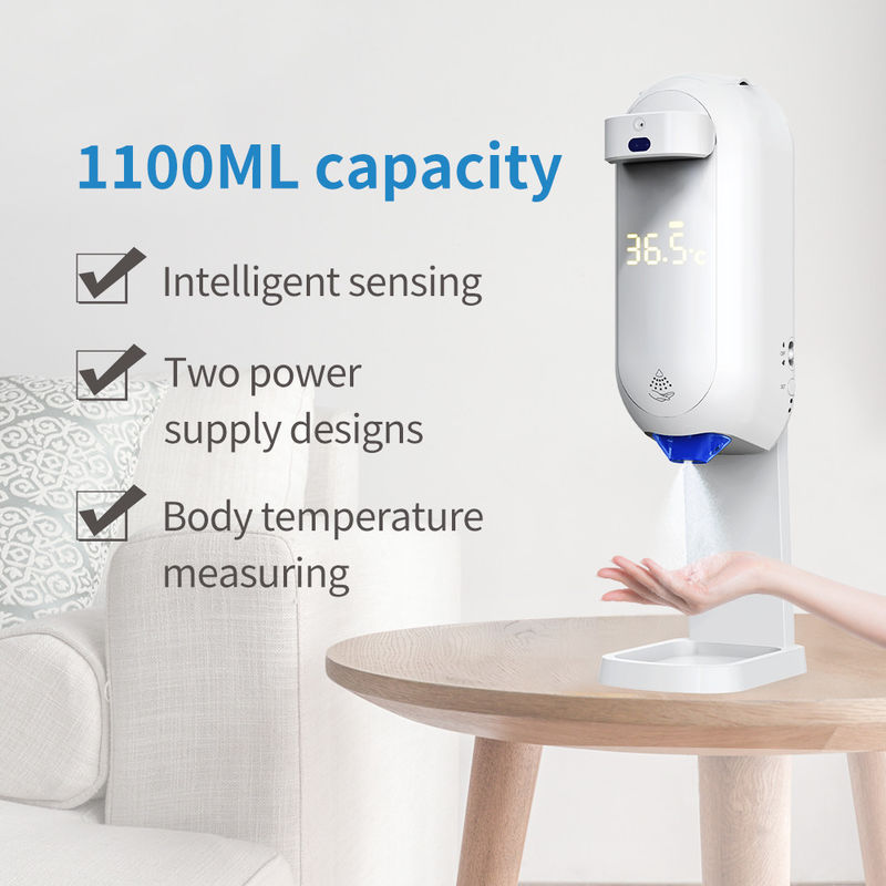 1100ml Floor Standing Automatic Soap Dispenser Temperature Measurment